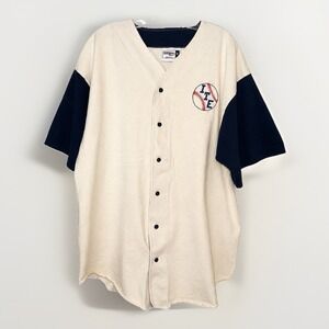 Vintage Badger Sport USA Baseball Jersey Button Front Embroidered Mens XL 90s